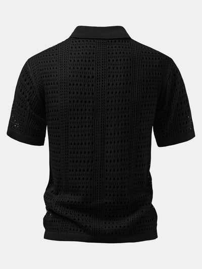 Dario | POLO WITH V IN CROCHET & PANTALONI IN LINO WITH GAMBA DRITTA