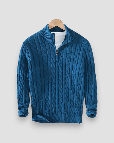 Neil | Luxury Zip-Up Mock Neck Sweater