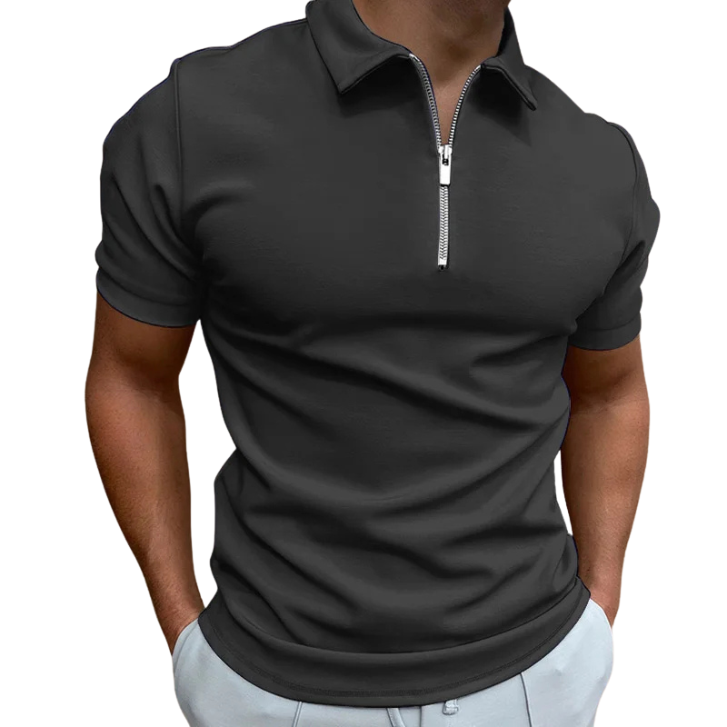 Spencer | MODERN POLO SHIRT WITH MID-ZIP