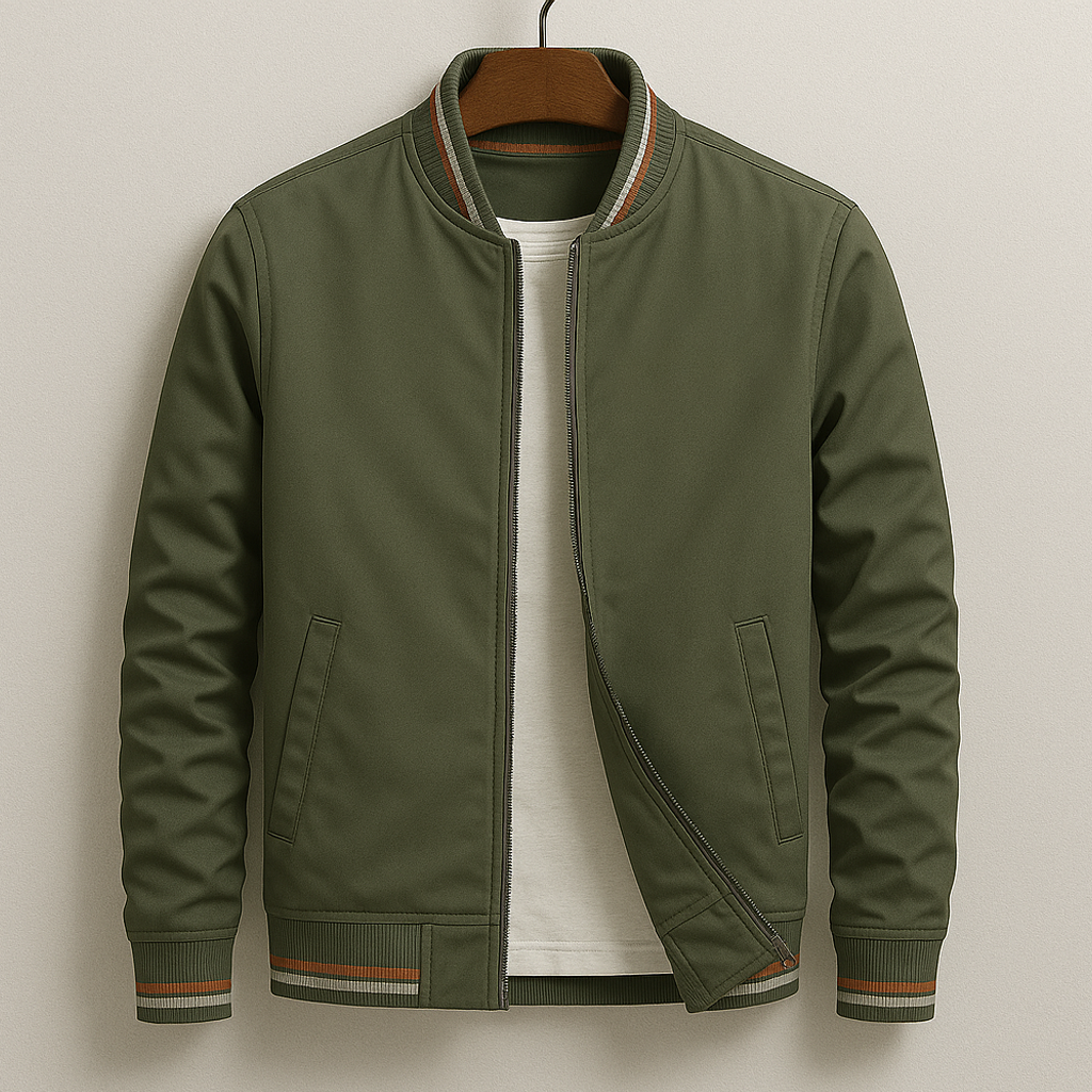 Jamal | Stylish Striped Bomber Jacket