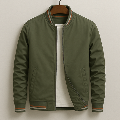 Jamal | Stylish Striped Bomber Jacket