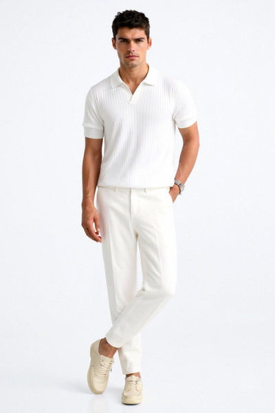Chris | Ribbed Cotton Polo Shirt