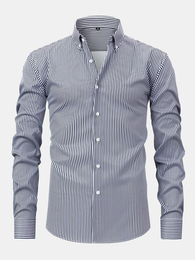 Nick | STRIPED LONG SLEEVE BUTTON-DOWN SHIRT