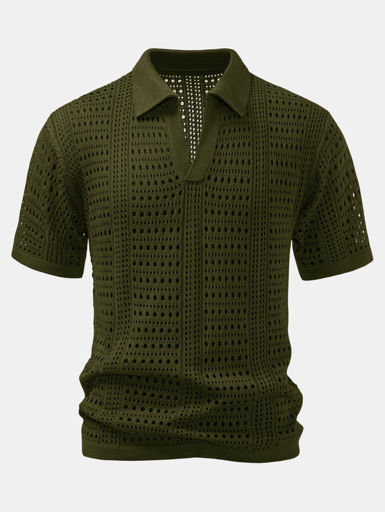 Dario | POLO WITH V IN CROCHET & PANTALONI IN LINO WITH GAMBA DRITTA