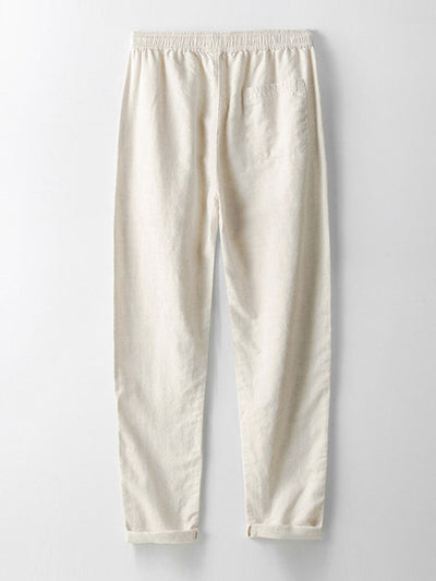 Dario | POLO WITH V IN CROCHET & PANTALONI IN LINO WITH GAMBA DRITTA