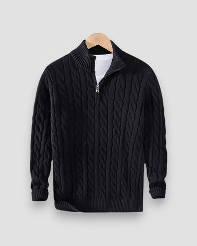 Neil | Luxury Zip-Up Mock Neck Sweater