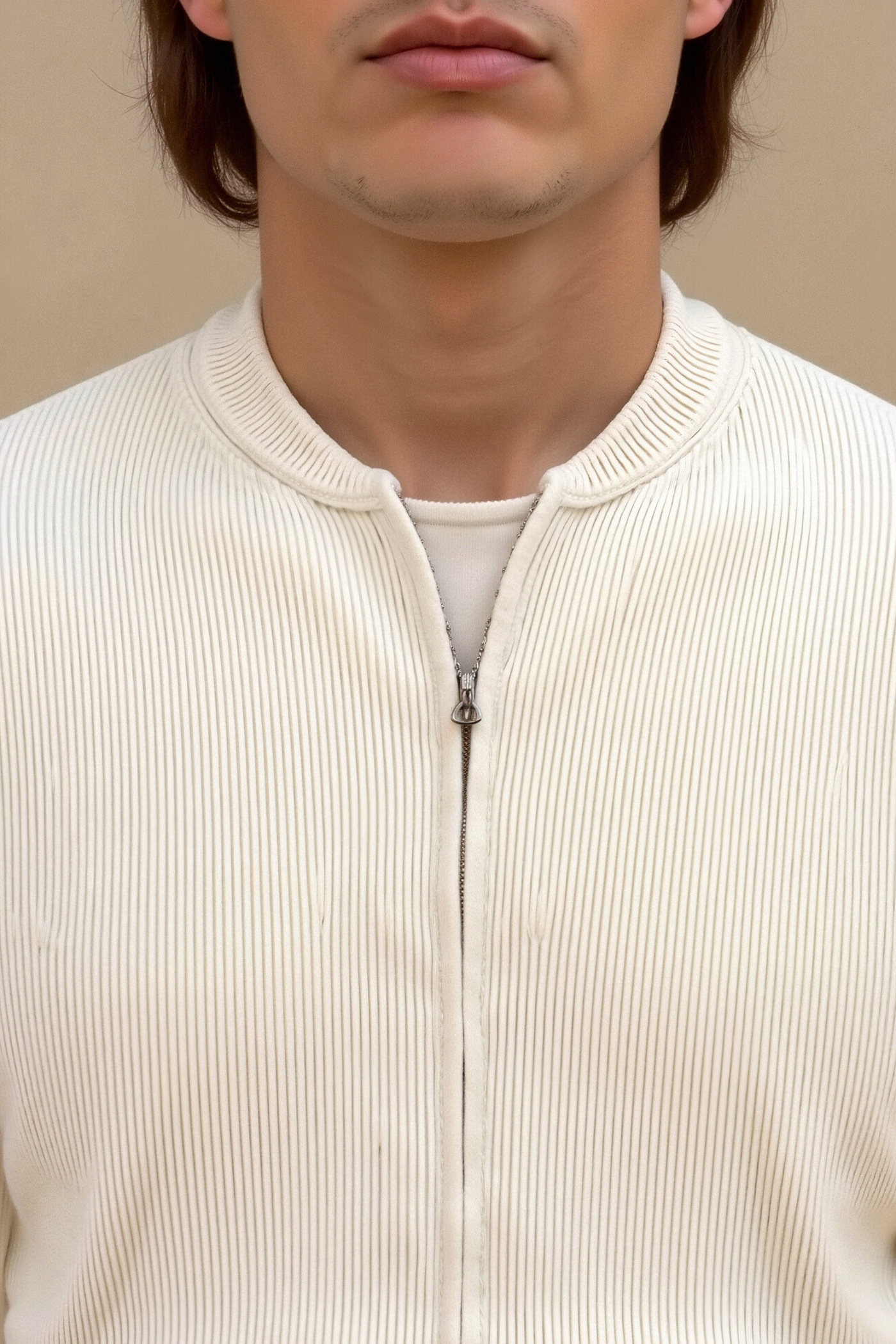 Robert | Plain Knit Crew Neck Cardigan