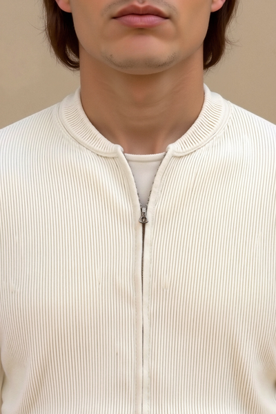 Robert | Plain Knit Crew Neck Cardigan