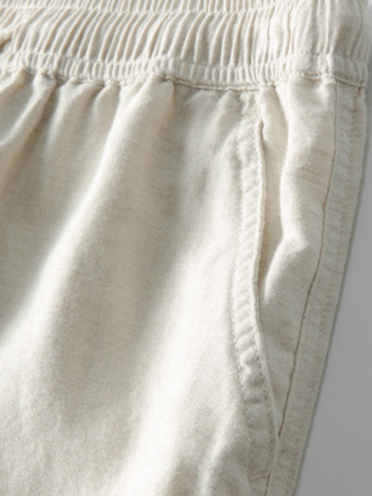 Dario | POLO WITH V IN CROCHET & PANTALONI IN LINO WITH GAMBA DRITTA
