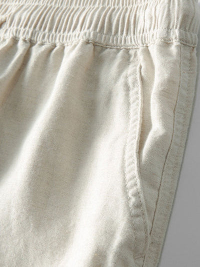 Dario | POLO WITH V IN CROCHET & PANTALONI IN LINO WITH GAMBA DRITTA