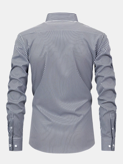 Nick | STRIPED LONG SLEEVE BUTTON-DOWN SHIRT