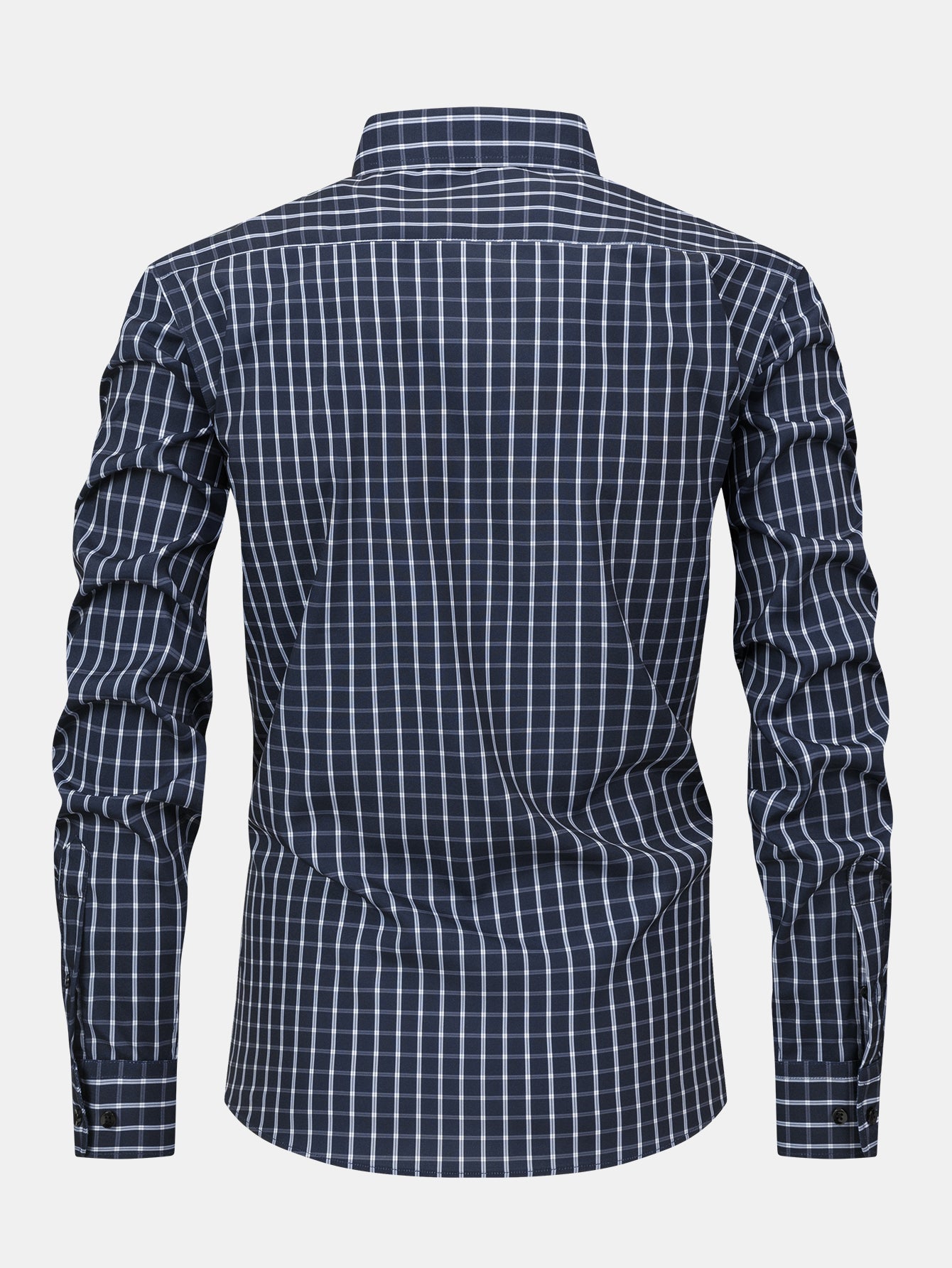 Nelson | Long-sleeved plaid button-down shirt & slim-fit skinny leg pants
