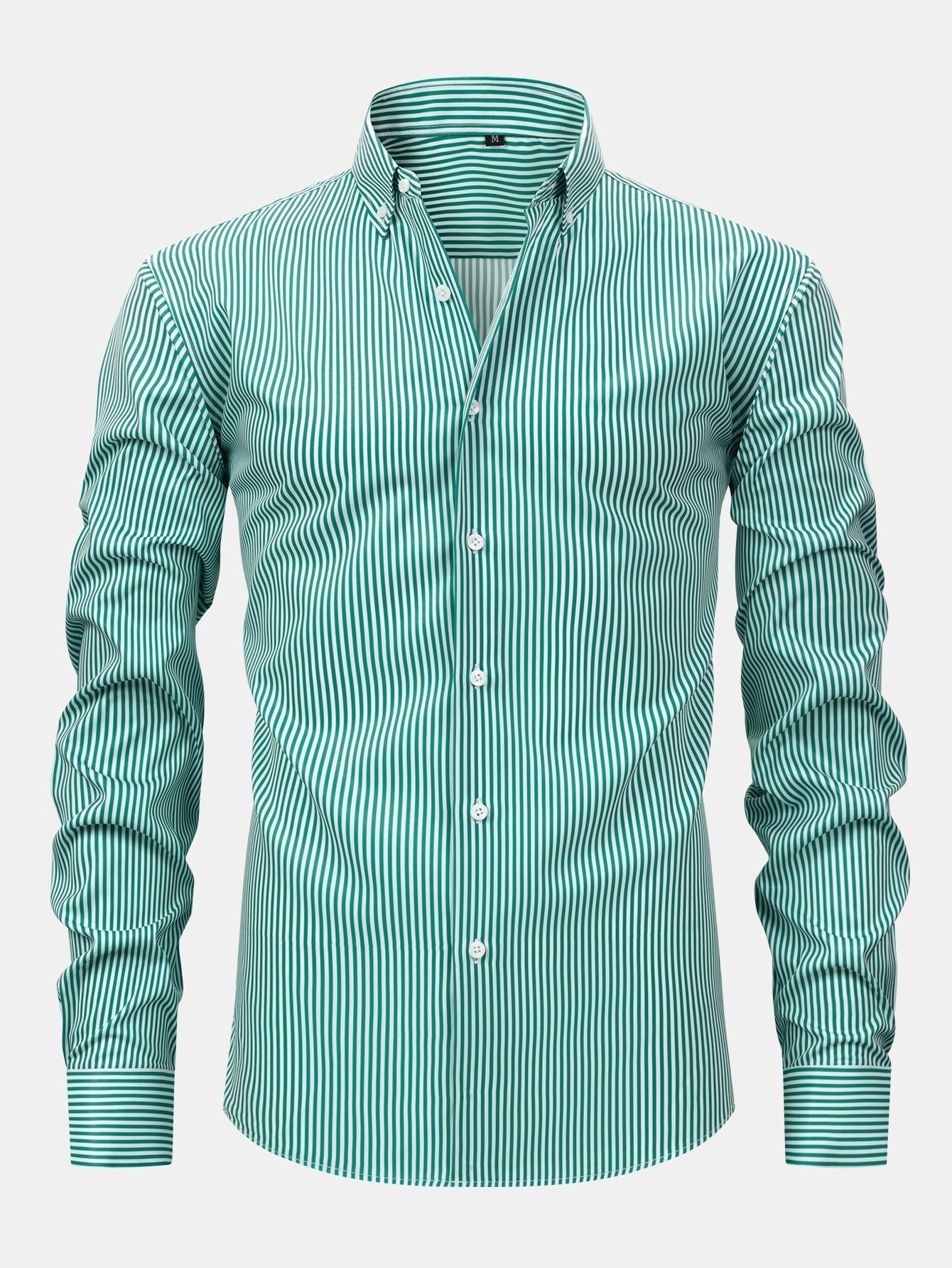 Omar | STRIPED LONG-SLEEVE BUTTON-DOWN SHIRT & SLIM-FIT SKINNY-LEG PANTS