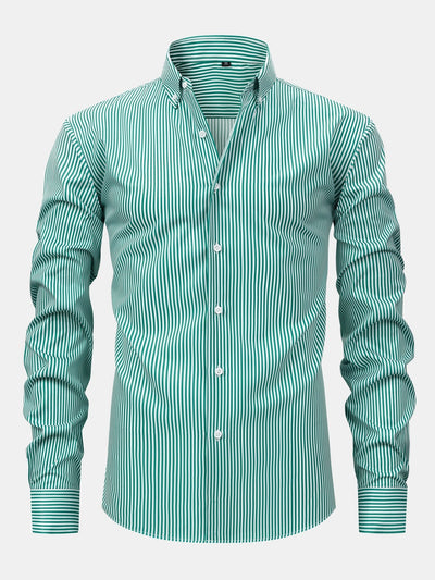 Nick | STRIPED LONG SLEEVE BUTTON-DOWN SHIRT
