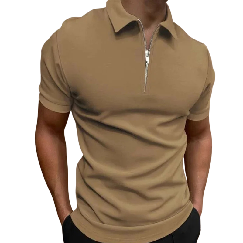 Spencer | MODERN POLO SHIRT WITH MID-ZIP