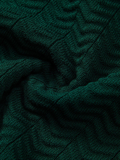 Cesar | V-NECK KNIT POLO SHIRT WITH TEXTURE CONTRAST