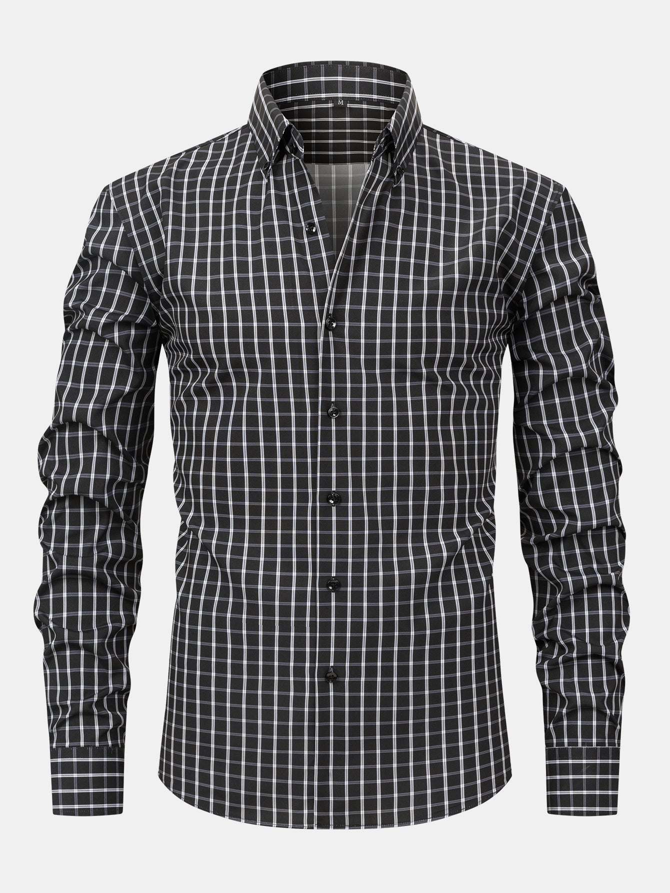 Nelson | Long-sleeved plaid button-down shirt & slim-fit skinny leg pants