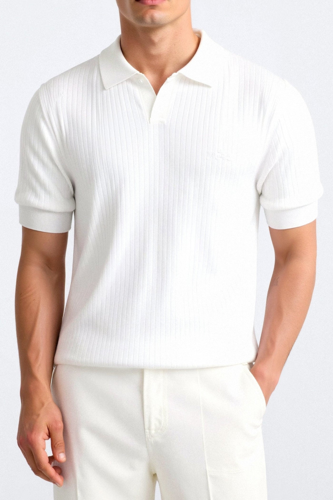 Chris | Ribbed Cotton Polo Shirt