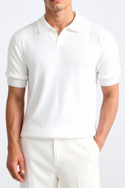 Chris | Ribbed Cotton Polo Shirt