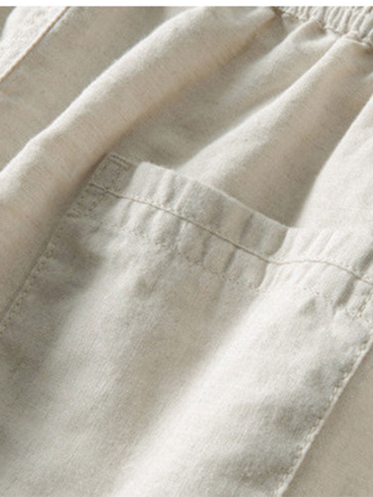 Dario | POLO WITH V IN CROCHET & PANTALONI IN LINO WITH GAMBA DRITTA