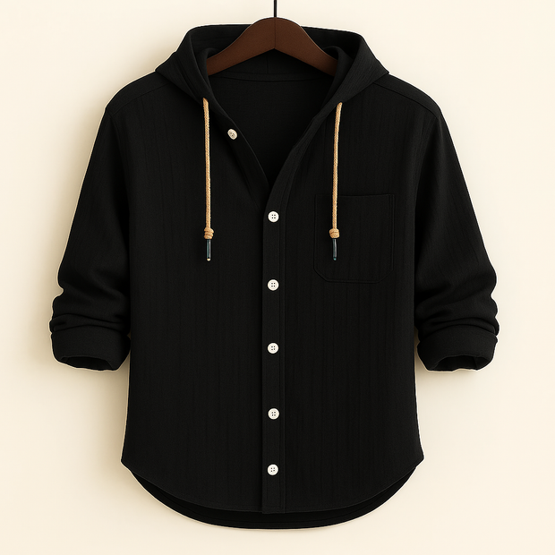 ROSSI ROMA™ | LUXURY SOFT COTTON HOODED SHIRT
