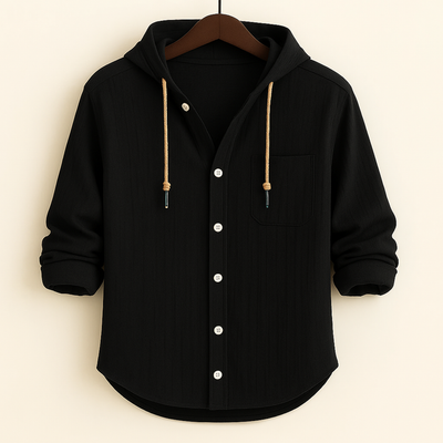 ROSSI ROMA™ | LUXURY SOFT COTTON HOODED SHIRT