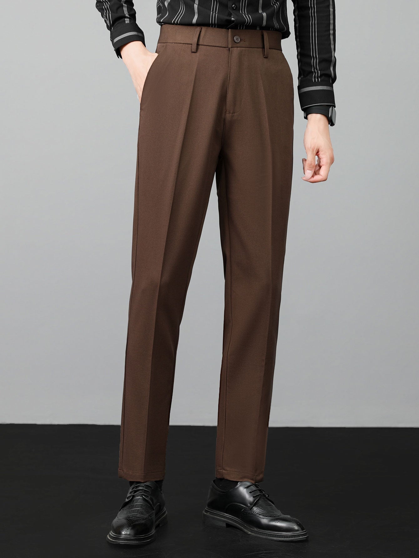 Ricardo | TWIST KNIT HENLEY SHIRT & SLIM FIT NARROW LEG PANTS