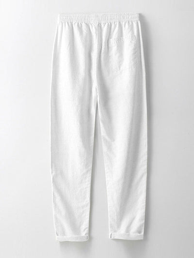 Peter | STRIPED KNIT BUTTON-DOWN SHIRT & STRAIGHT LINEN PANTS