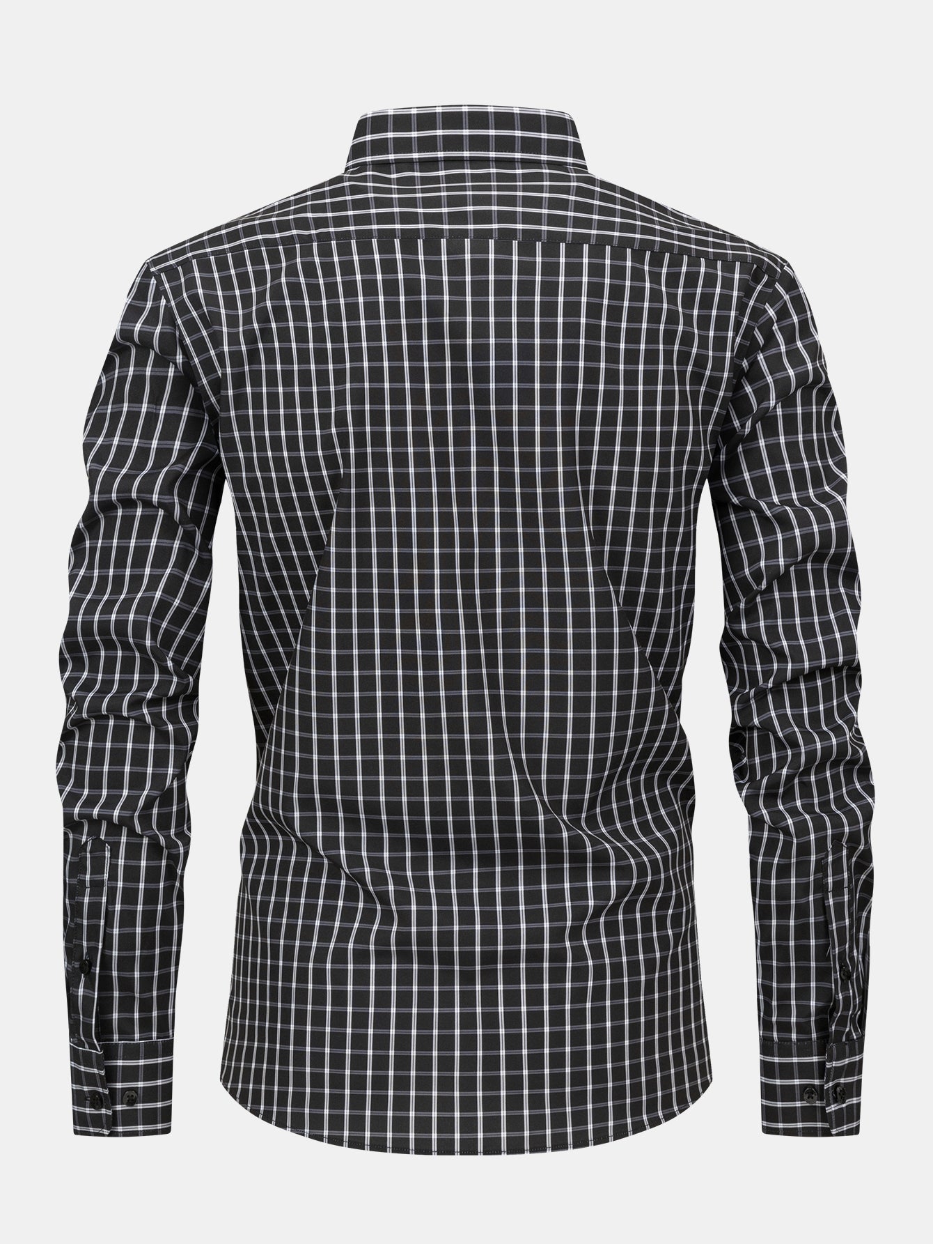 Nelson | Long-sleeved plaid button-down shirt & slim-fit skinny leg pants