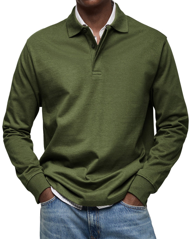ROSSI ROMA | LUXURY LONG-SLEEVE POLO SHIRT