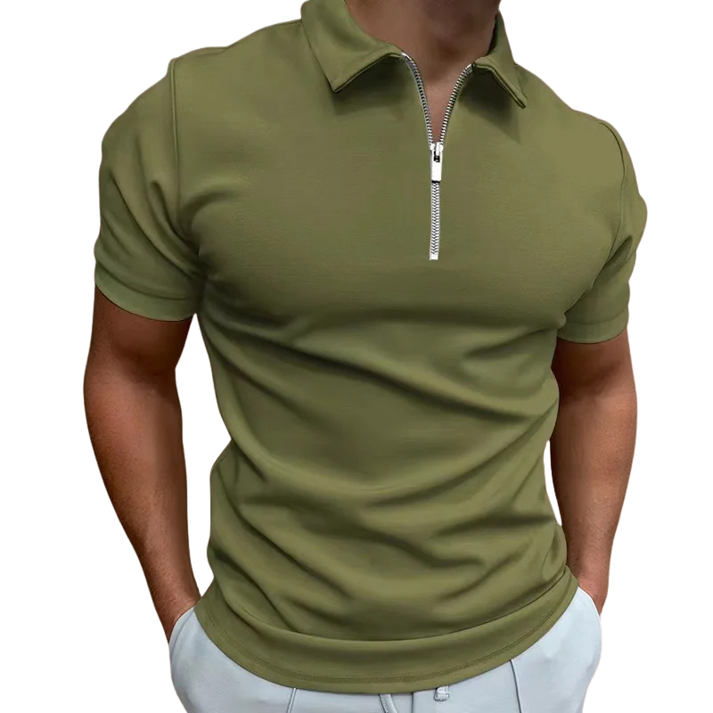 Spencer | MODERN POLO SHIRT WITH MID-ZIP