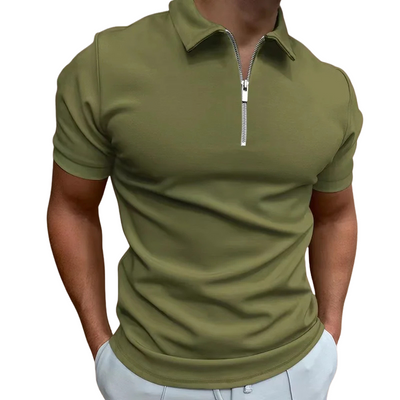 Spencer | MODERN POLO SHIRT WITH MID-ZIP