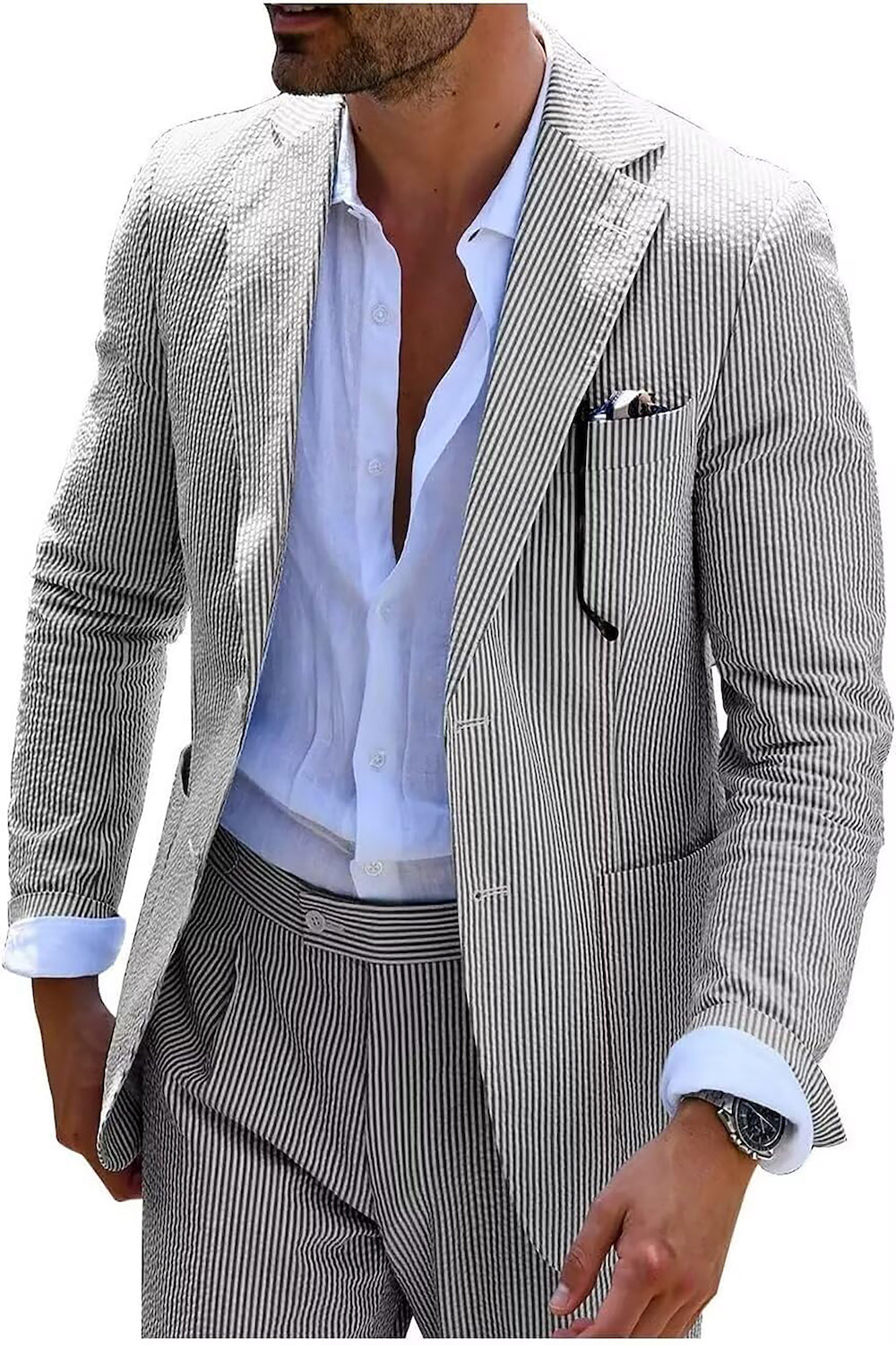 Rick | STRIPED SUMMER SUIT (PANTS + JACKET)