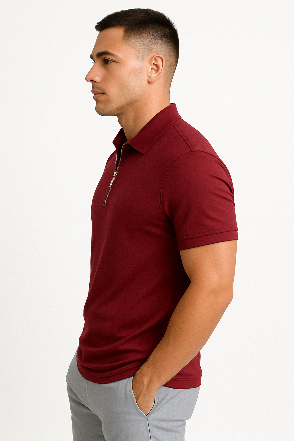 Spencer | MODERN POLO SHIRT WITH MID-ZIP