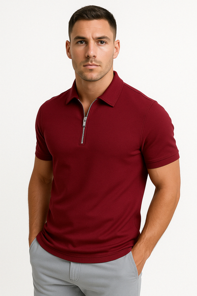 Spencer | MODERN POLO SHIRT WITH MID-ZIP