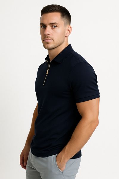 Spencer | MODERN POLO SHIRT WITH MID-ZIP