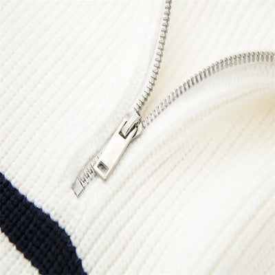 Fidel | Striped Zip-Up Sweater