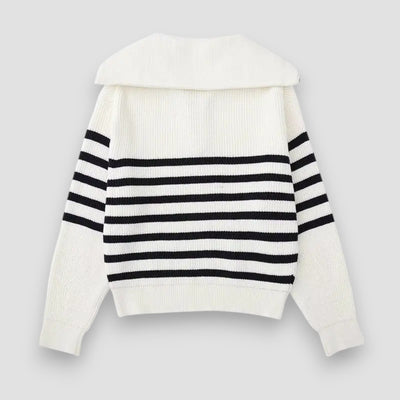 Fidel | Striped Zip-Up Sweater