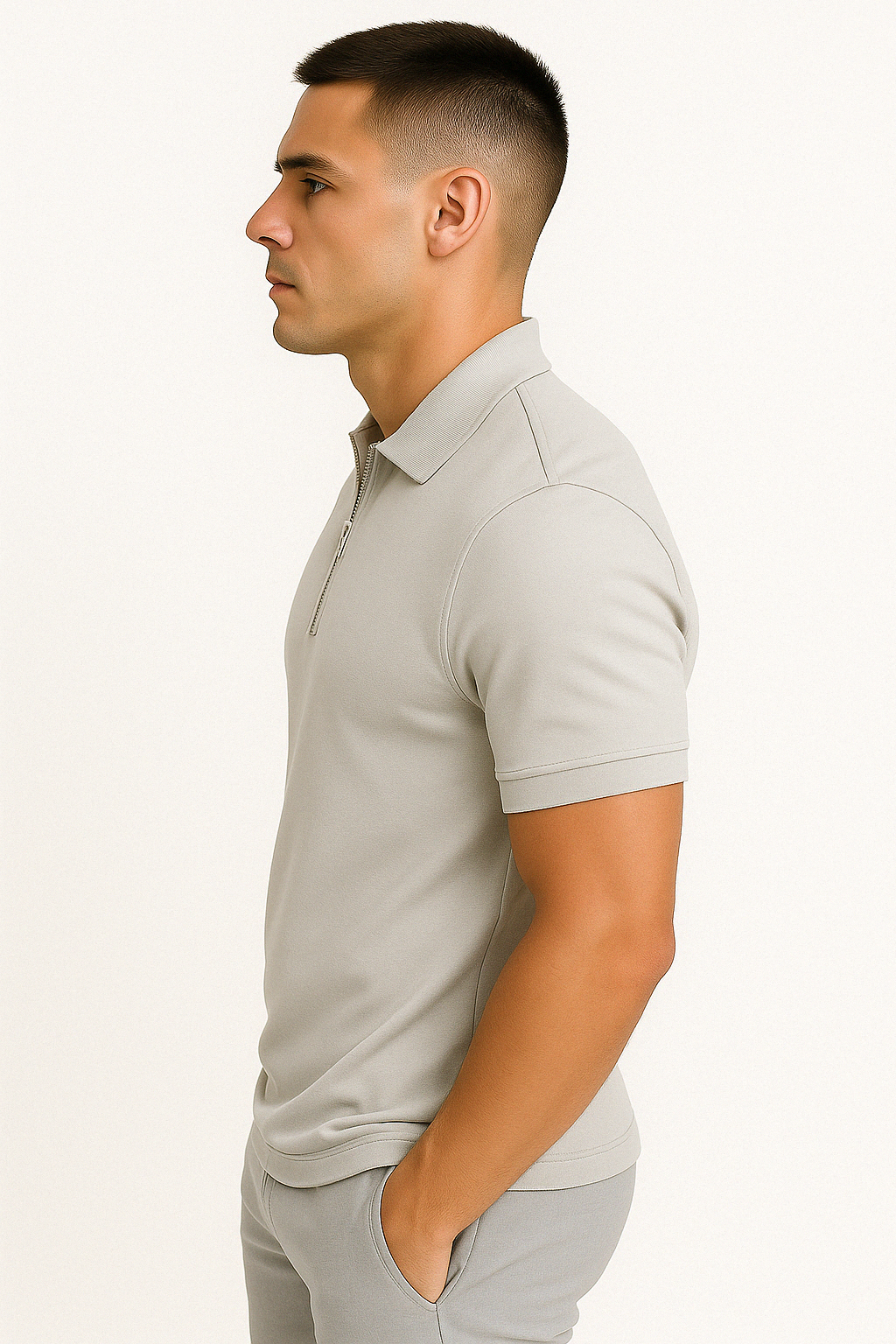 Spencer | MODERN POLO SHIRT WITH MID-ZIP