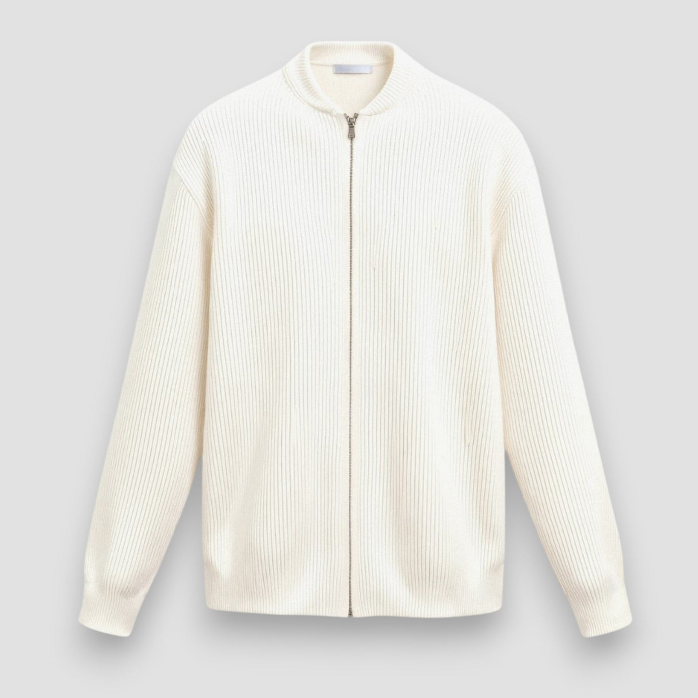 Robert | Plain Knit Crew Neck Cardigan