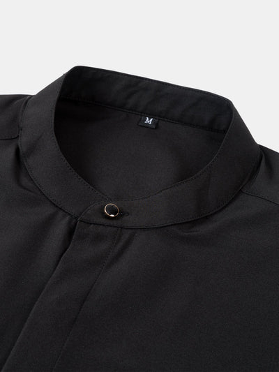 Nathaniel | HIGH NECK SHIRT & SLIM FIT FLARED LEG PANTS