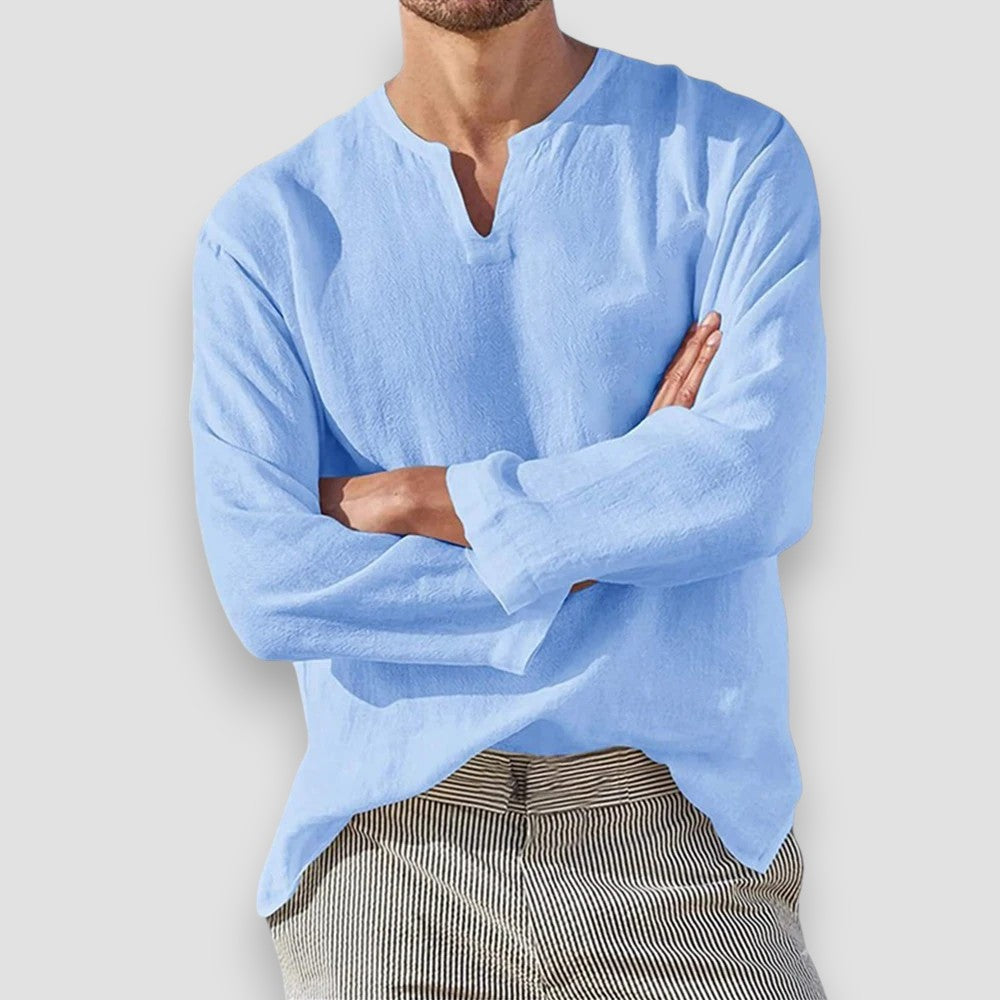 Greg | Breathable cotton and linen shirt