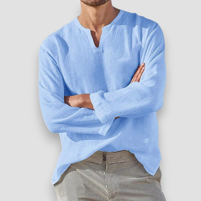 Greg | Breathable cotton and linen shirt