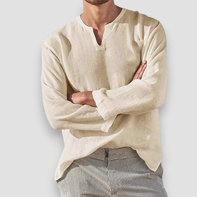 Greg | Breathable cotton and linen shirt