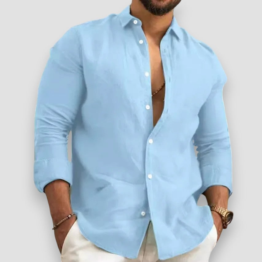 Alfred | Classic cotton and linen button-down shirt