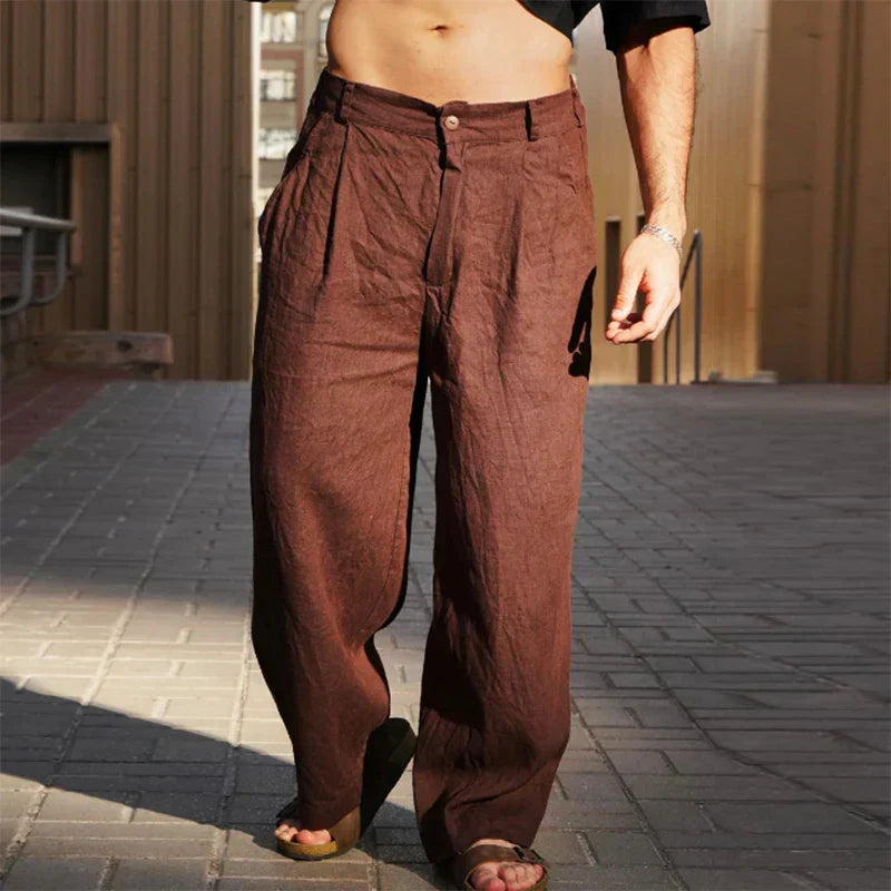 Hank | Wide linen pants