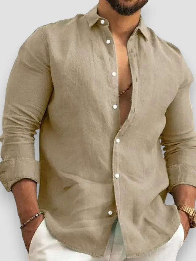 Alfred | Classic cotton and linen button-down shirt