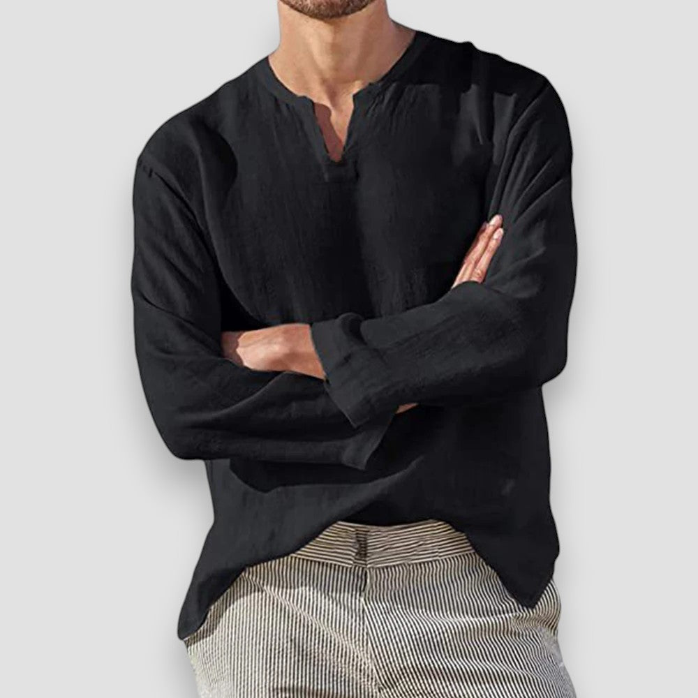 Greg | Breathable cotton and linen shirt