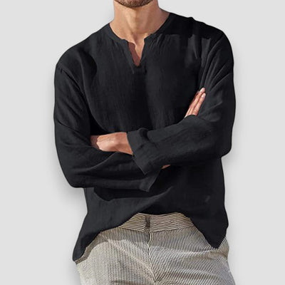 Greg | Breathable cotton and linen shirt