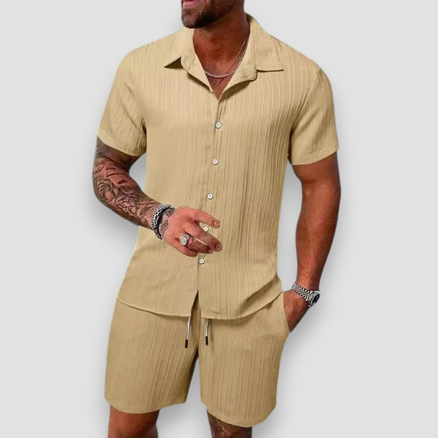 Spencer | Cotton and linen shirt and pants set